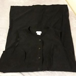 Jaclyn Smith 22w chevron print blk dress